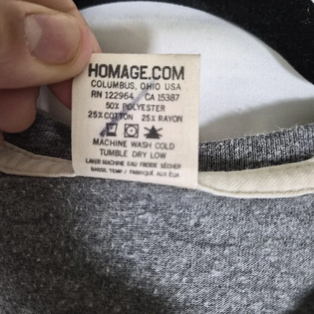 Homage Anthony Munoz Cincinnati Bengals T Shirt Mens Medium‎ Gray NFL Retro...